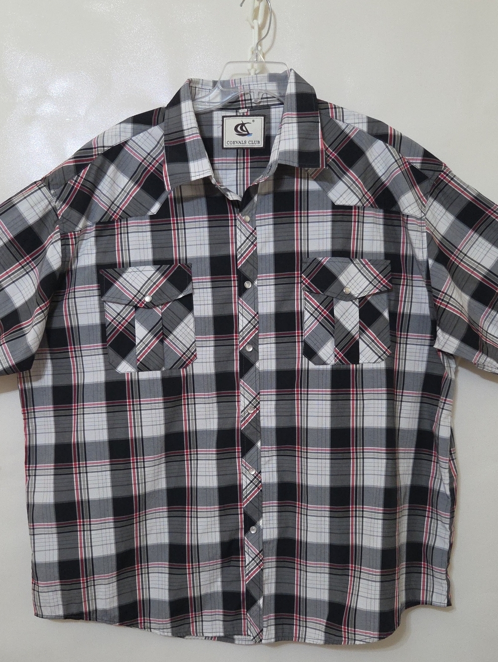 Coevals Club Men's Pearl Snap Plaid Western Button-Up Shirt - Size 3XL